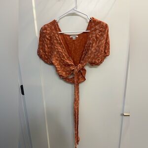 🍁American Eagle Tie Crop Top